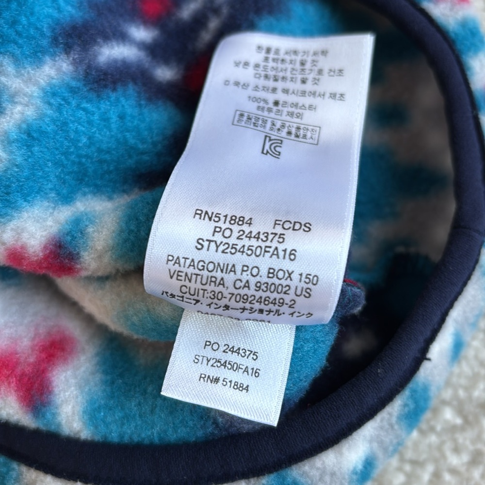Rare Patagonia Synchilla 1/4 Snap-T Fleece Sweater Aztec Blue 25450 Men Size XS - Picture 6 of 12